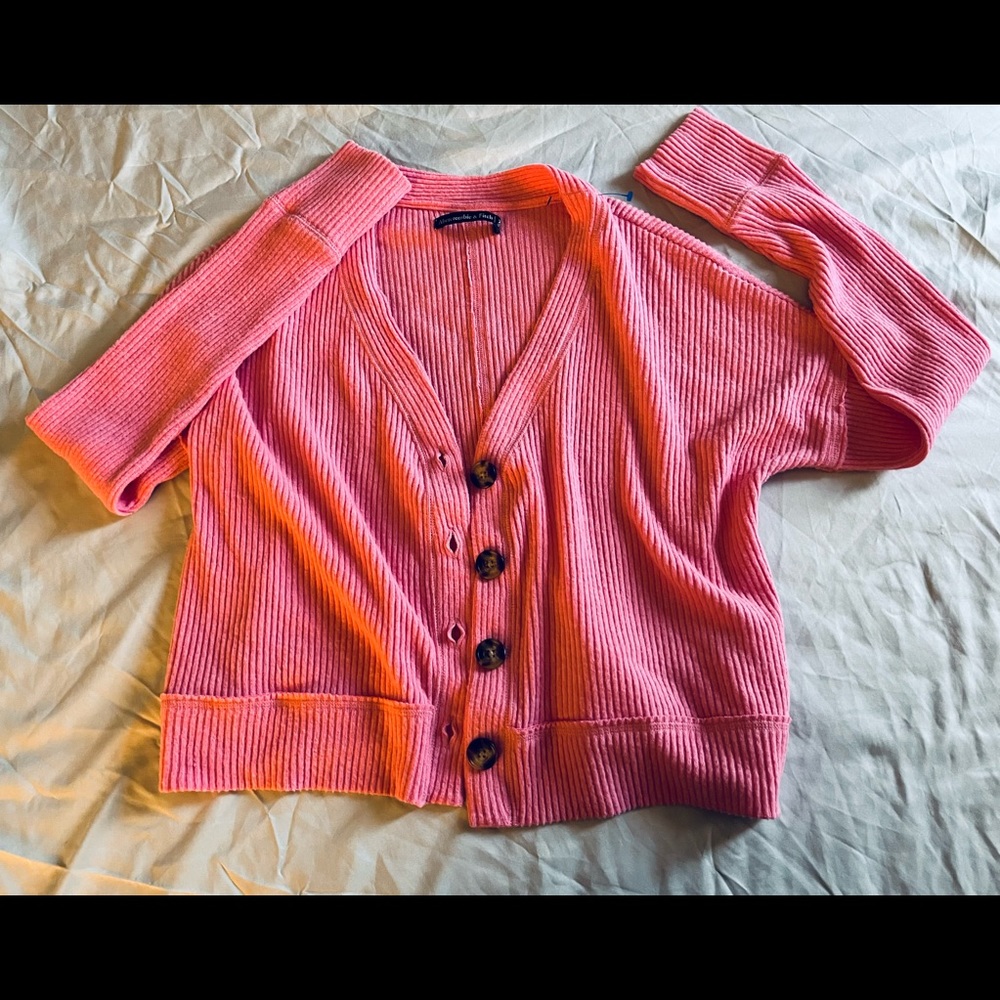Size Small Pink Abercrombie & Fitch Cardigan/Sweater